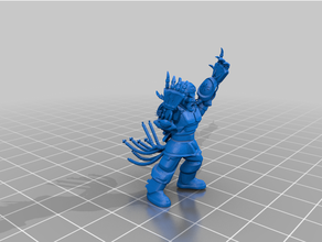 claws maulerfiend guardsman astra militarum chaos daemon horror imperial guard soldier warhammer 40k 3d print model - Mito3D
