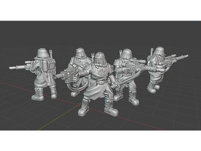 space inquisitor stormtroopers 28mm imperial guard scifi tabletop warhammer 40k 3d print model - Mito3D