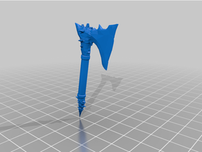 dragon bone throwing axe - dnd - magic item axe bone cosplay dnd dragon fantasy item magic relic throwing 3d print model - Mito3D