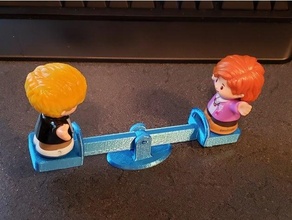 seesaw fisher price people 3d print model - Mito3D