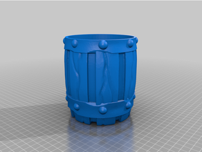 barril caja almacenamiento madera 3d print model - Mito3D