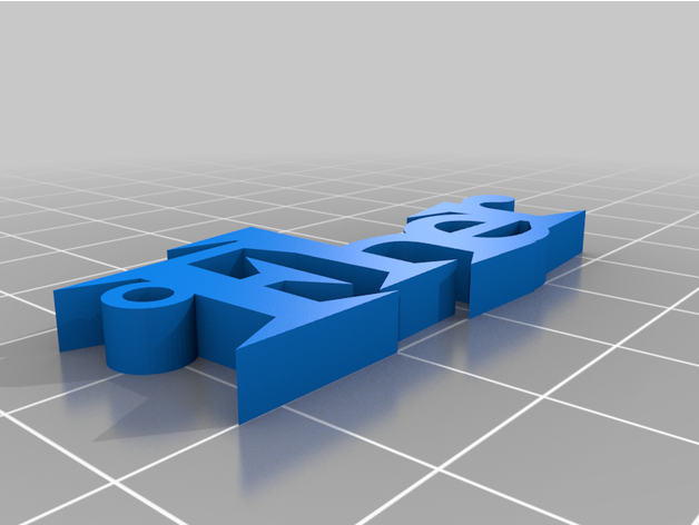 personalizado simples nomeado chaveiro 3D print model - Mito3D