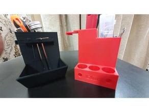 qidi x-pro storage bins flashforge glue stick holder toolbox tools tool utility box 3d print model - Mito3D