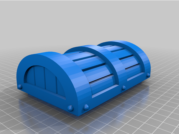 hazine göğüs Kutu depolama 3D print model - Mito3D