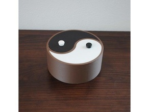 yin yang caixa recipiente presente casa armazenamento 3d print model - Mito3D