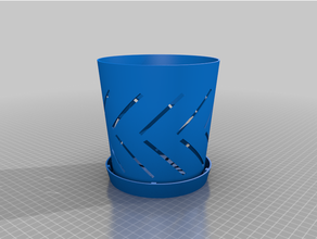 custorchidgabomized customized orchid pot + saucer 3d print model - Mito3D