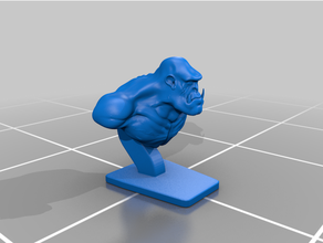 rkki Ork Büste Kreatur Fantasie Modell Monster Skulptur 3d print model - Mito3D