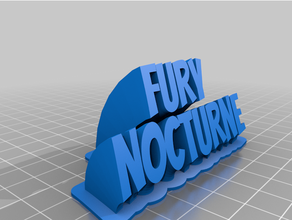 custoangelmized sweeping 2fury nocturne-line plate text customized 3d print model - Mito3D