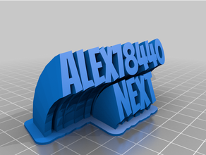 customized swealexcustomizedeping 2-line plate text 3d print model - Mito3D