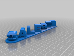 customized triple letter blocksmike ambigram 3d print model - Mito3D