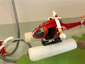 flotadores playmobil heli + rc ambibio helicóptero anfibio flotador 3d print model - Mito3D