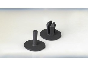 push pin clip pushbutton 3d print model - Mito3D