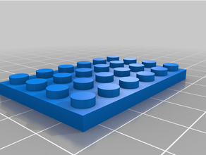 lego 4x6 baseplate customized 3d print model - Mito3D