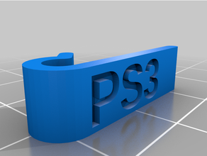 cabo etiqueta ps3 personalizado 3d print model - Mito3D
