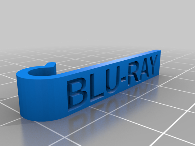 cavo etichetta blu ray personalizzato 3D print model - Mito3D