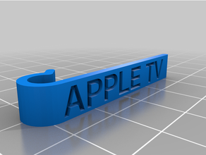cabo etiqueta maçã tv personalizado 3d print model - Mito3D