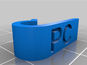 cabo etiqueta pc personalizado 3d print model - Mito3D
