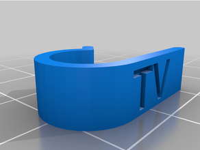 cabo etiqueta tv personalizado 3d print model - Mito3D