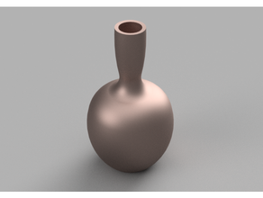 soliflore argile fleur vase bois tournage travail 3d print model - Mito3D