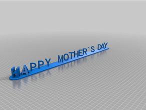 custmother's day maomized dual letter blocks illusion customizer 3d print model - Mito3D