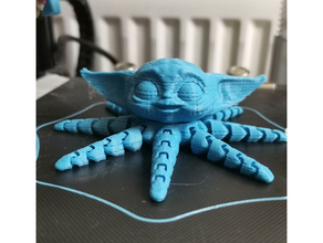 Octoyoda Baby Yoda niedlich Tintenfisch 3d print model - Mito3D