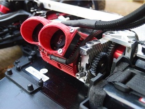 30mm slanted rc fan shroud 3d print model - Mito3D