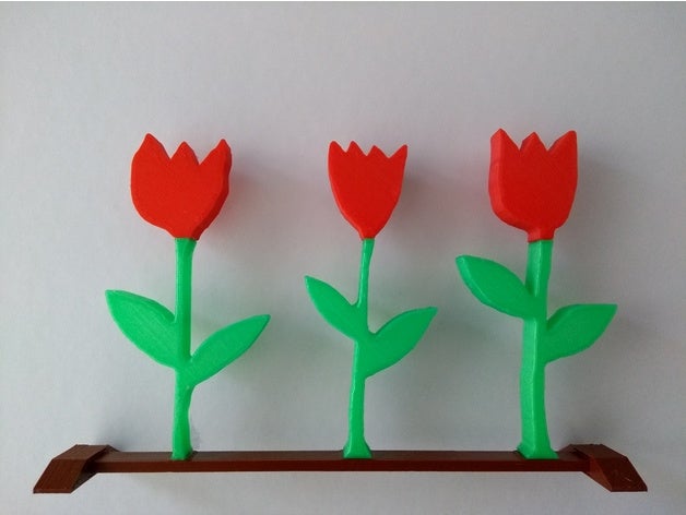 mãe flores es flor presente mães apresentar tulipa 3D print model - Mito3D