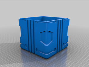high tech crate openable box storage 3d print model - Mito3D
