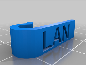 étiquette câble ethernet LAN personnalisé 3d print model - Mito3D