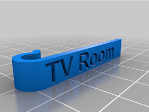 etiqueta cable ethernet tv habitación personalizado 3d print model - Mito3D