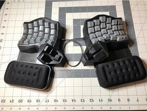 d warp modificado hipopótamo urdidura ergonômico teclado mecânico 3d print model - Mito3D