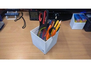 Bleistift Halter Unterstützung Box Büro Ausrüstung Organisation Lieferungen Werkzeug Bleistifthalter Fall Mantel Tasse 3d print model - Mito3D