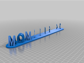 mammina personalizzato dual lettera blocchi illusione personalizzatore 3d print model - Mito3D