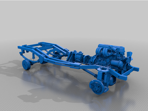 frame 22re engine 22 automobile automotive awesome car chassis cool education hilux pickup steering toyota 3d print model - Mito3D