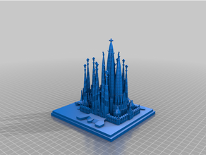 sagrada fam lia Peana nombre Barcelona CATALU catalunya catedral espacio familia 3d print model - Mito3D