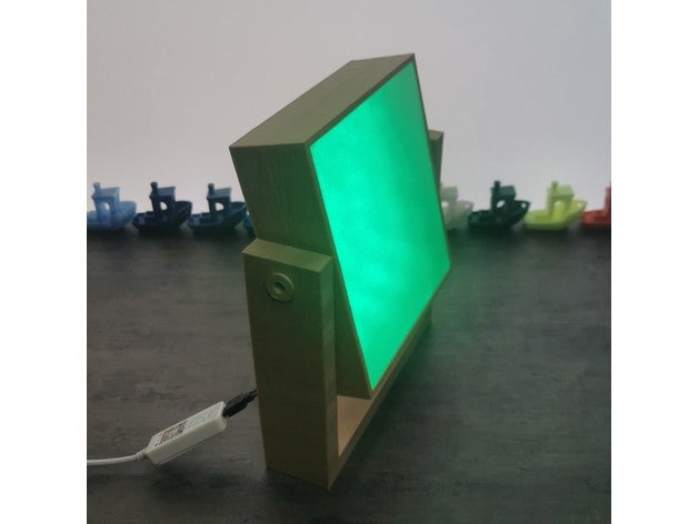 table lumière RVB décor décoration LED éclairage bande 3D print model - Mito3D
