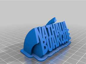 customized sweeping 2-line plate text 3d print model - Mito3D