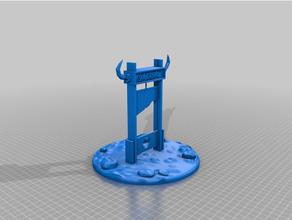 escalofrío guillotina accesorio diorama escenario cuernos mediana edad apuntalar paisaje 3d print model - Mito3D