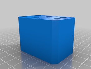hexadécimal jarret percer bit titulaire soutien 3d print model - Mito3D