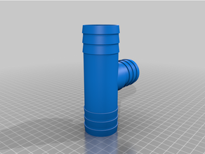personalizzato tubo flessibile connettore tee 38 23 3d print model - Mito3D