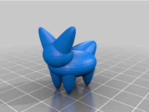 cute basic fox 3d print model - Mito3D