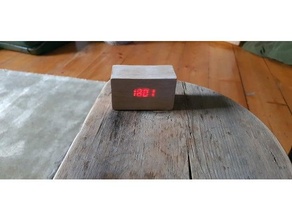 framboesa tm1637 conduziu relógio projeto coberto vaneer 3d print model - Mito3D
