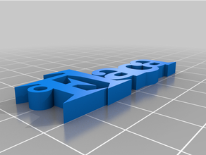 cusflacatomized semplice personalizzato portachiavi 3d print model - Mito3D