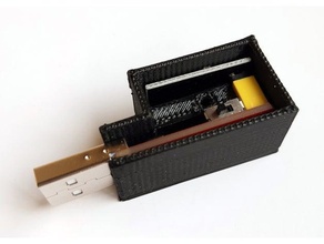 esp-01 esp8266 + serial adapter case 3d print model - Mito3D