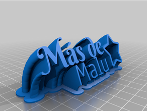 baramy customized sweeping 2-line plate text 3d print model - Mito3D