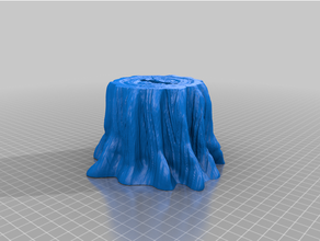 stump piggy bank controller piggybank tree wood 3d print model - Mito3D