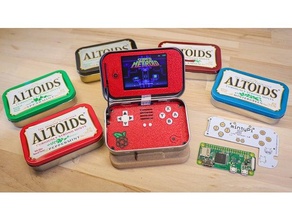 mintypi léger rétro jeu portable altoïdes étain framboise pi 3d print model - Mito3D