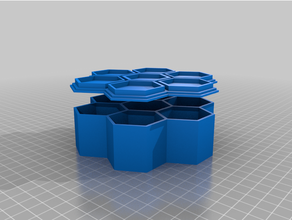 customized 7 hex container hexagon containersd games 3d print model - Mito3D