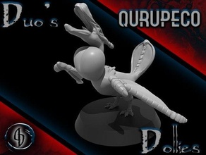Chibi Qurupeco dnd Miniatur Monster Jäger 3d print model - Mito3D