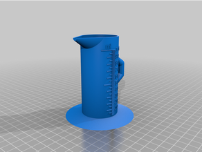 medición cilindro 100ml dia 44 personalizado 3d print model - Mito3D